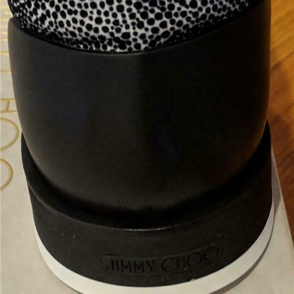 Jimmy Choo "Jett" Suede Lizard Print Sneakers - Picture 4 of 7